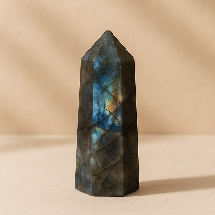 Natural Labradorite Crystal Tower -Shield Your Spirit with Labradorite