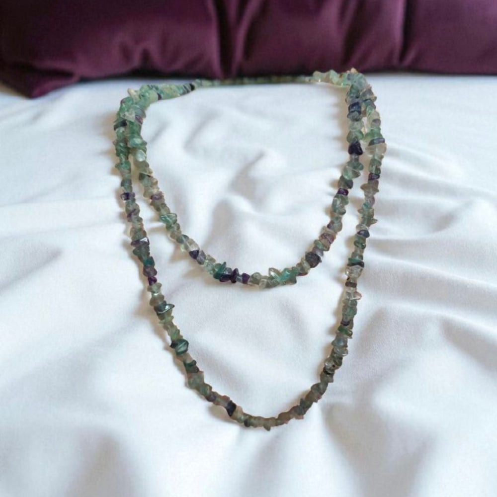 Aquamarine Chips gemstone necklace