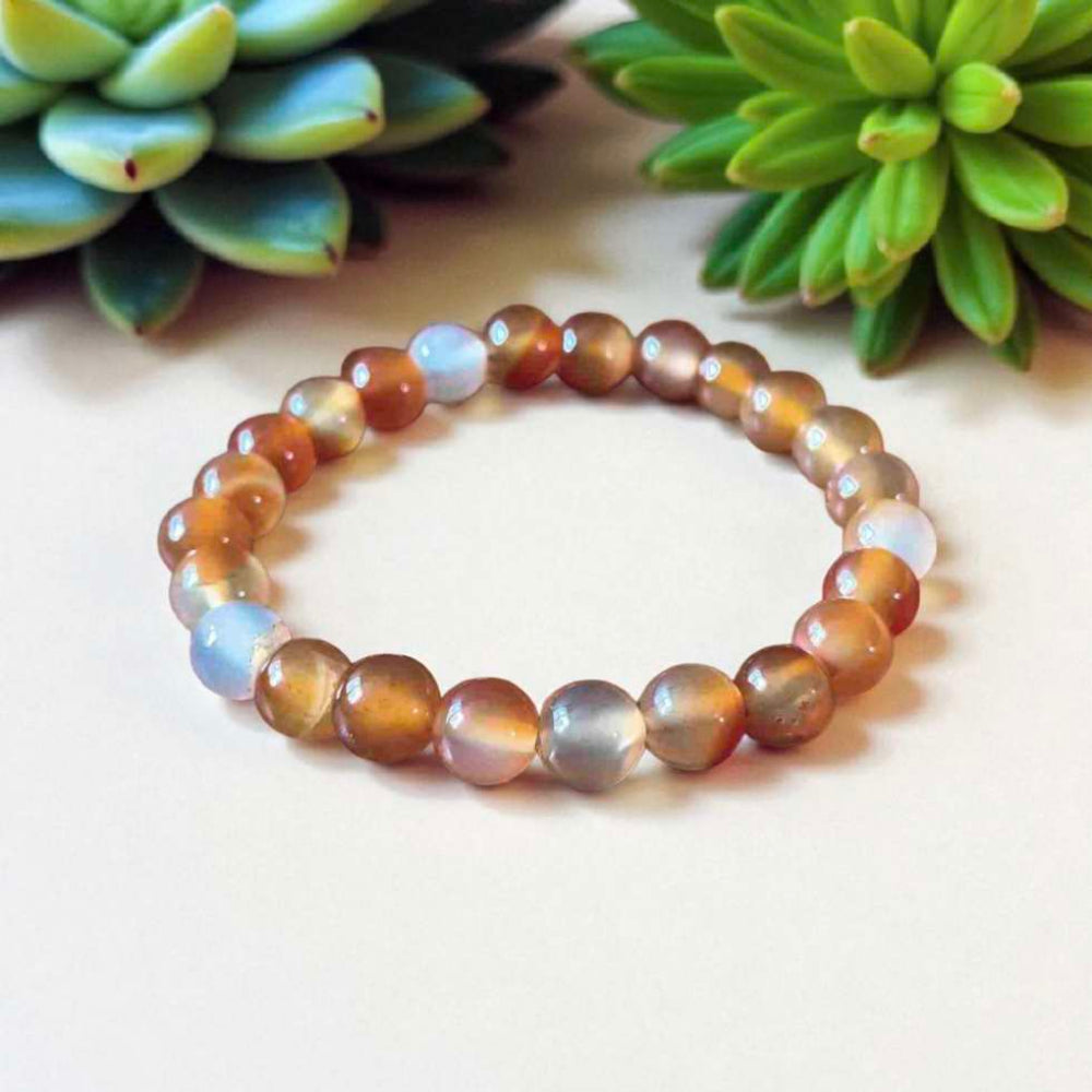 Natural Red Carnelian Crystal Quartz Bracelet