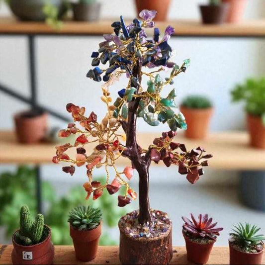 Natural Seven Chakra Crystal Tree (10-Inch)