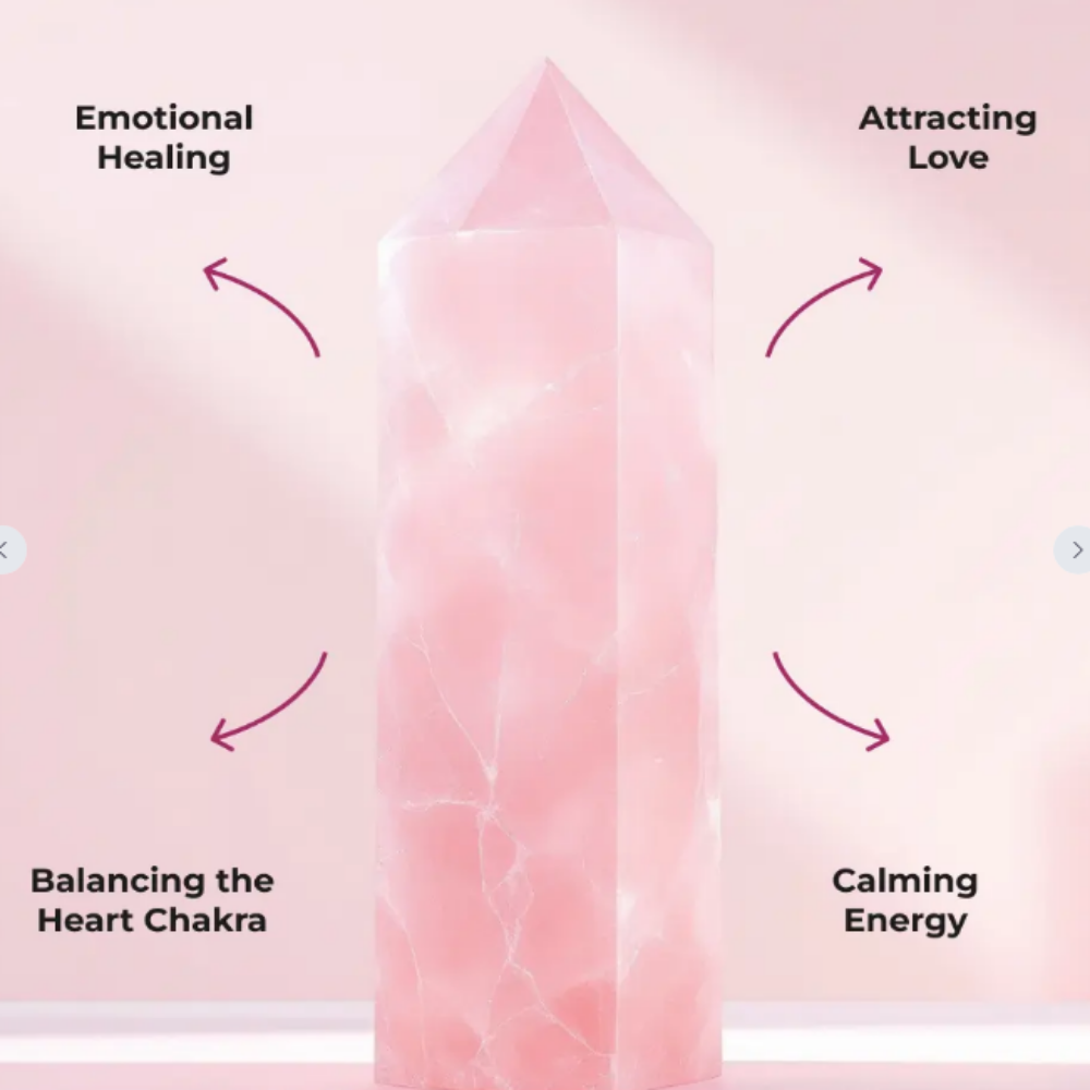 Natural Pink Quartz Tower -Symbol of love & Relationship