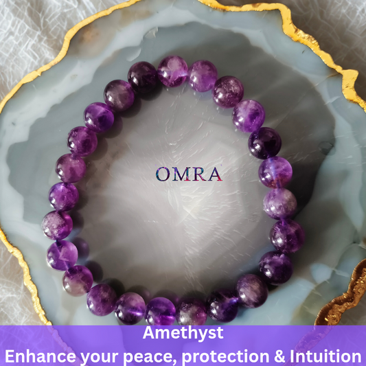 Natural Amethyst Crystal Beads Bracelet