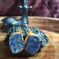 18K Gold Plated Lapis Lazuli Gemstone Ear Stud