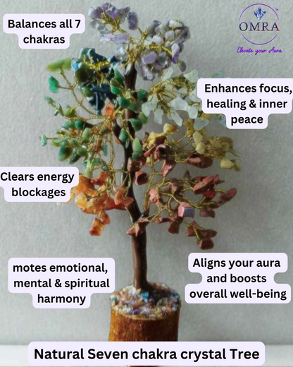 Natural Seven Chakra Crystal Tree (10-Inch)