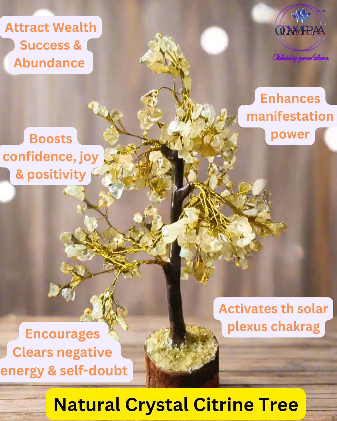 Natural Citrine Crystal Tree (10-Inch)