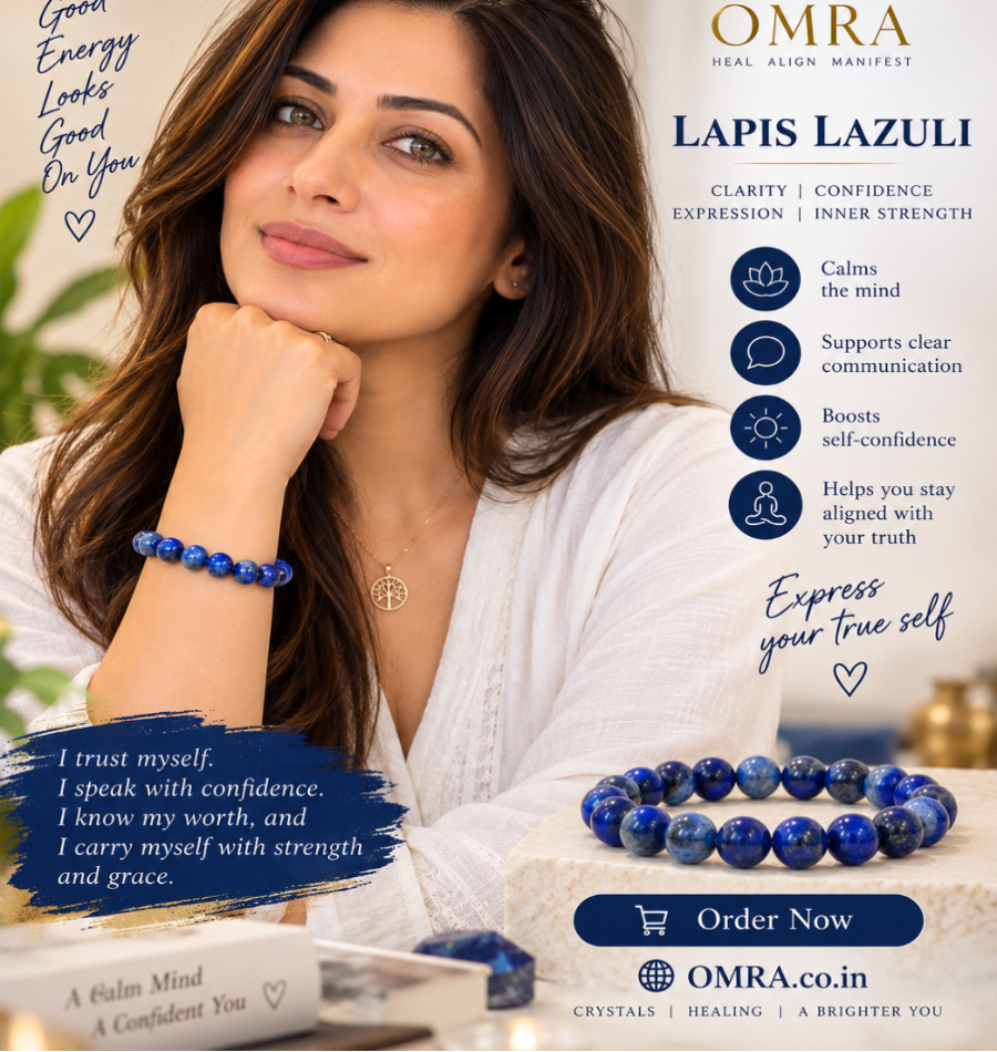 Natural Lapis Lazuli crystal Bracelet