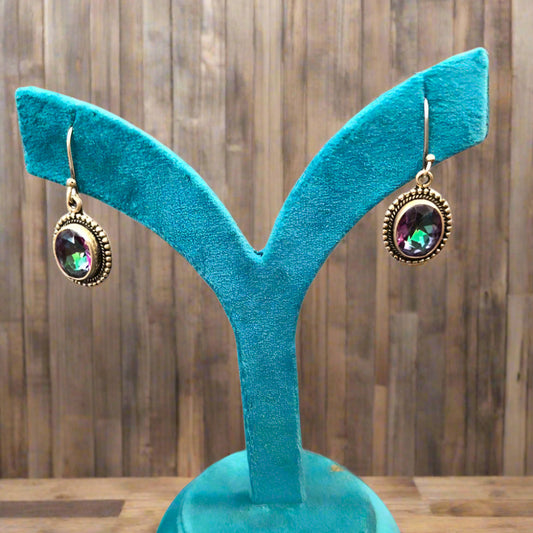 92.5 Sliver Mystic Topaz Earing