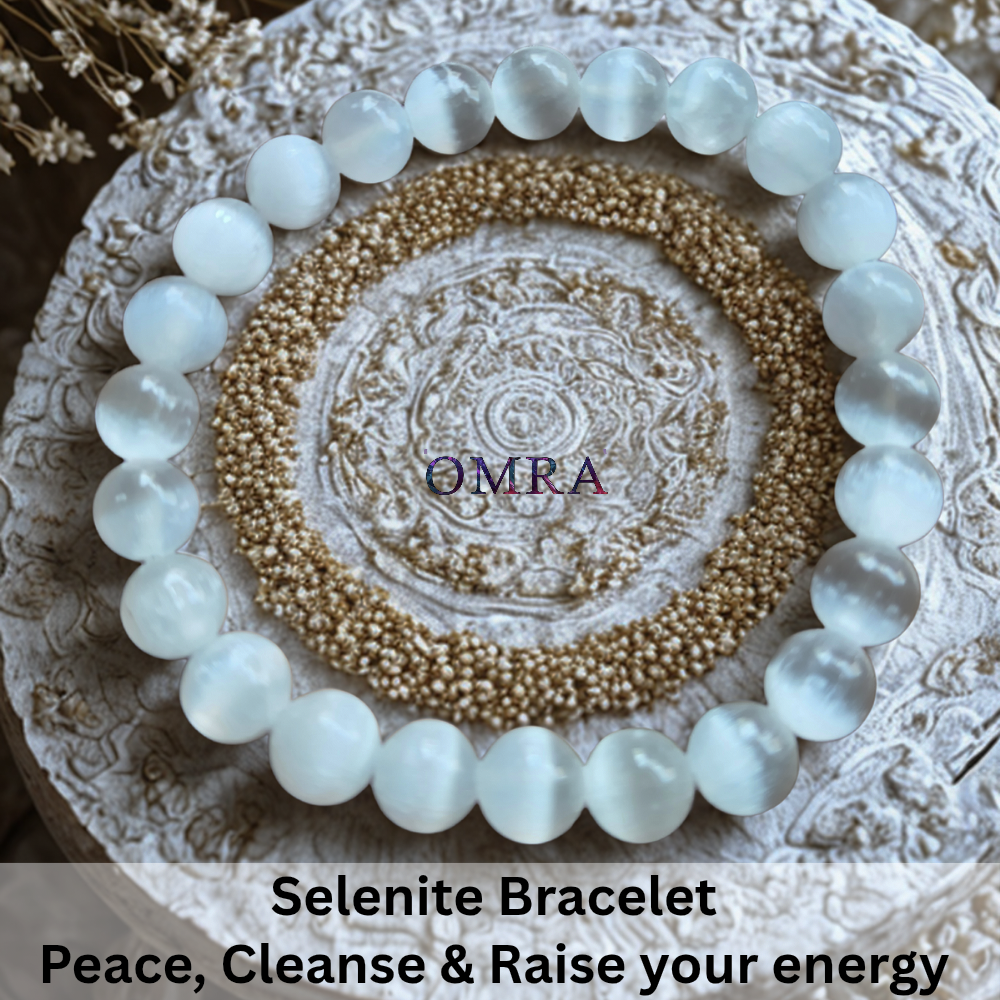 Natural Selenite Crystal Bracelet
