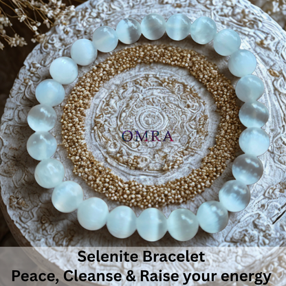 Natural Selenite Crystal Bracelet