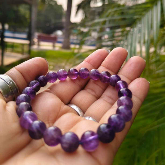 Natural Amethyst Crystal Beads Bracelet