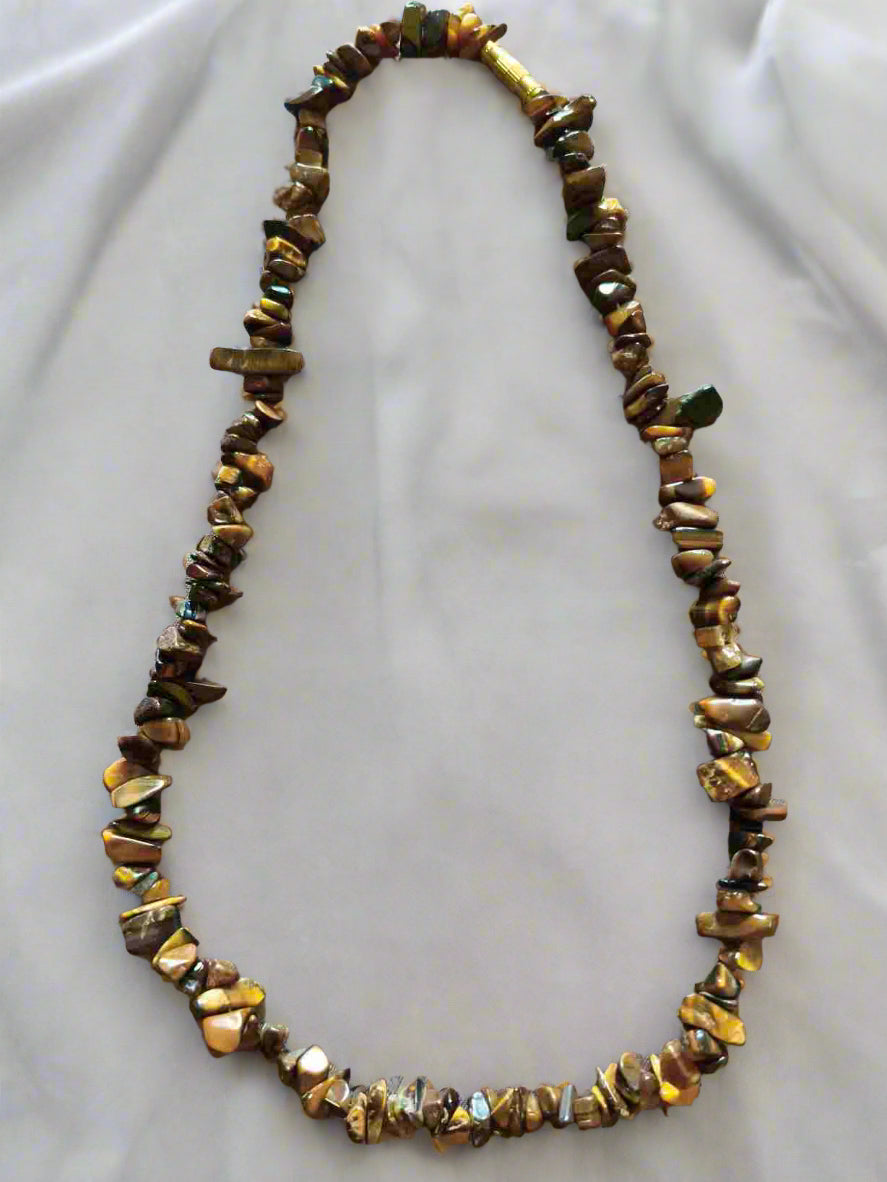Tiger eye Chips stone necklace