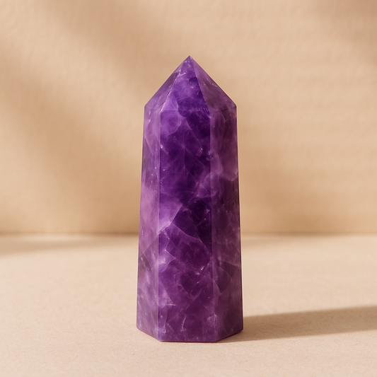 Natural Amethyst Crystal Tower -Protect Your Peace