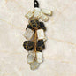 Natural Selenite and Black Tourmaline hanger