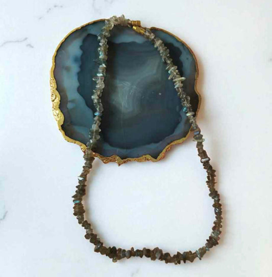 Labradorite Chips gemstone necklace