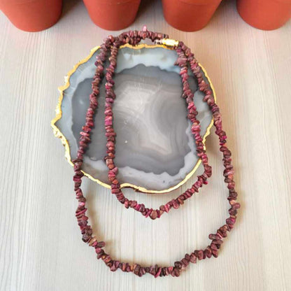Ruby Chips gemstone necklace