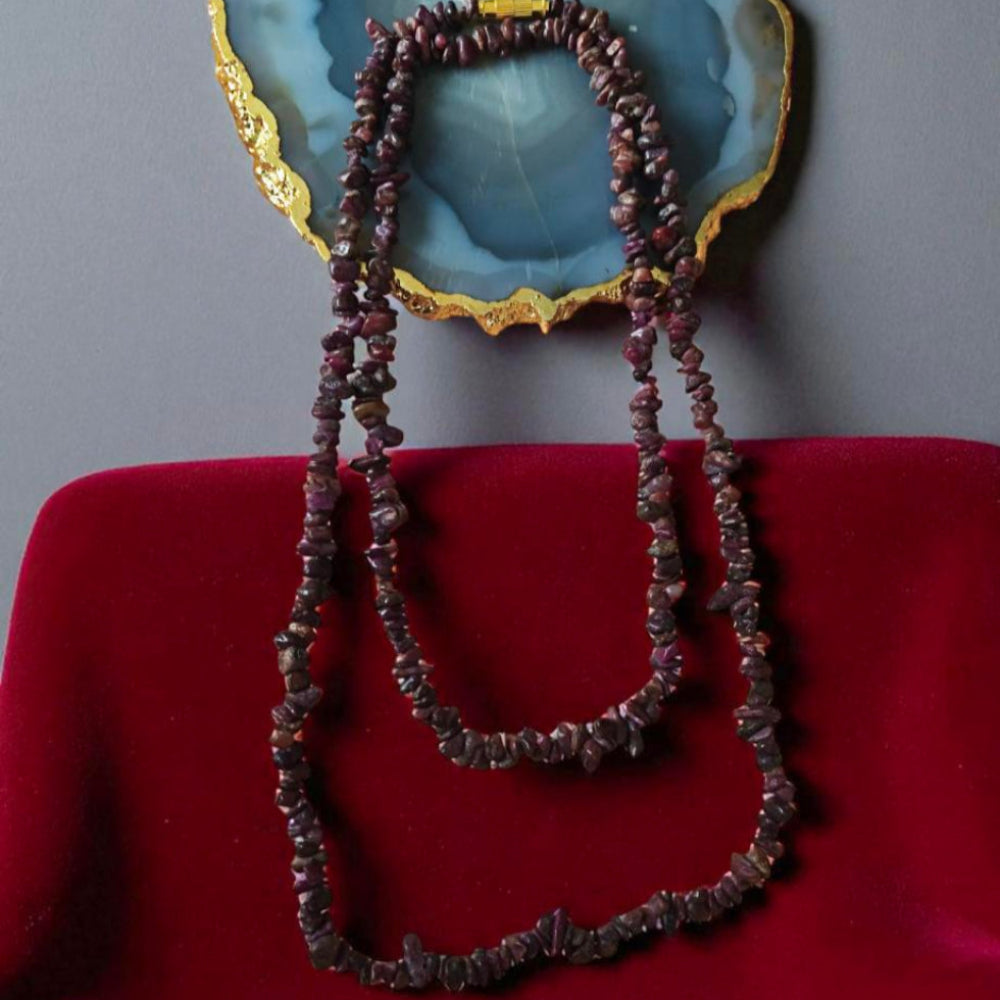 Ruby Chips gemstone necklace