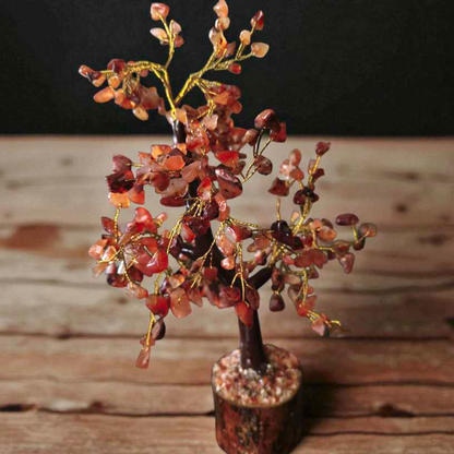 Natural Red Carnelian Crystal Tree (10-Inch)