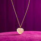 Rose Quartz Heart pendant with 18k Gold plated chain