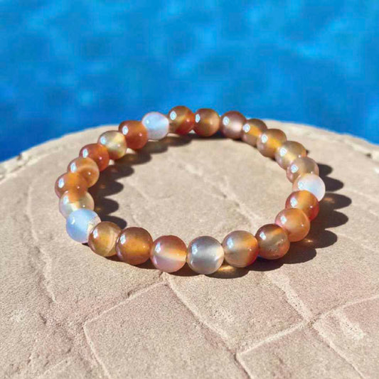 Natural Red Carnelian Crystal Quartz Bracelet