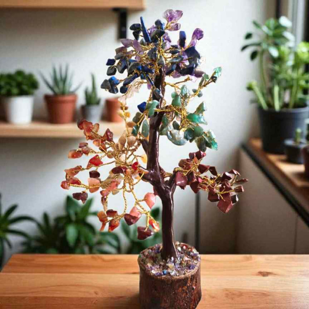Natural Seven Chakra Crystal Tree (10-Inch)