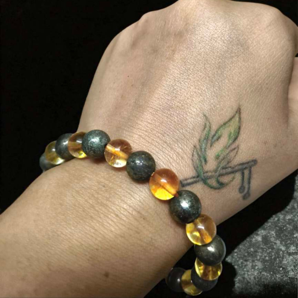 Citrine Pyrite Prosperity Bracelet