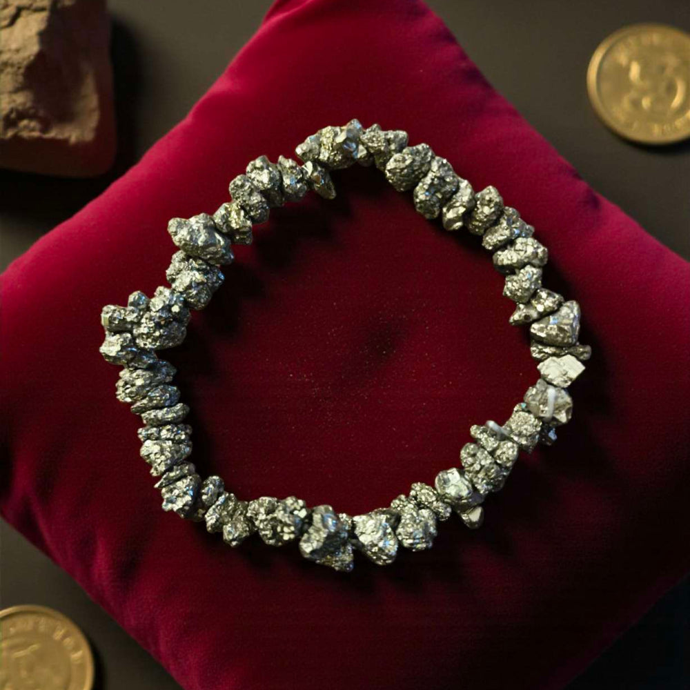Raw Pyrite Stones bracelet