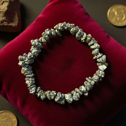 Raw Pyrite Stones bracelet