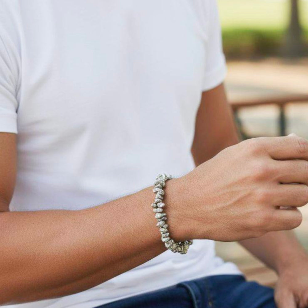 Raw Pyrite Stones bracelet