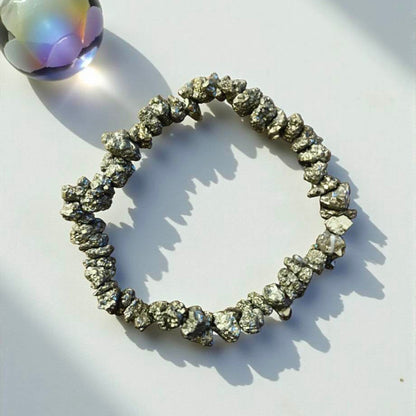 Raw Pyrite Stones bracelet