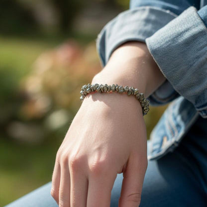 Raw Pyrite Stones bracelet