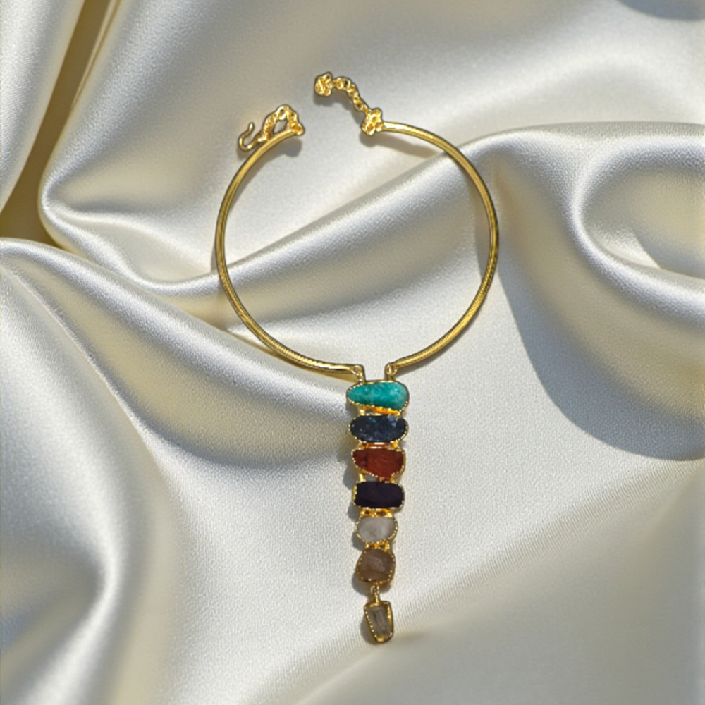 Aura Aligned Gold plated necklace