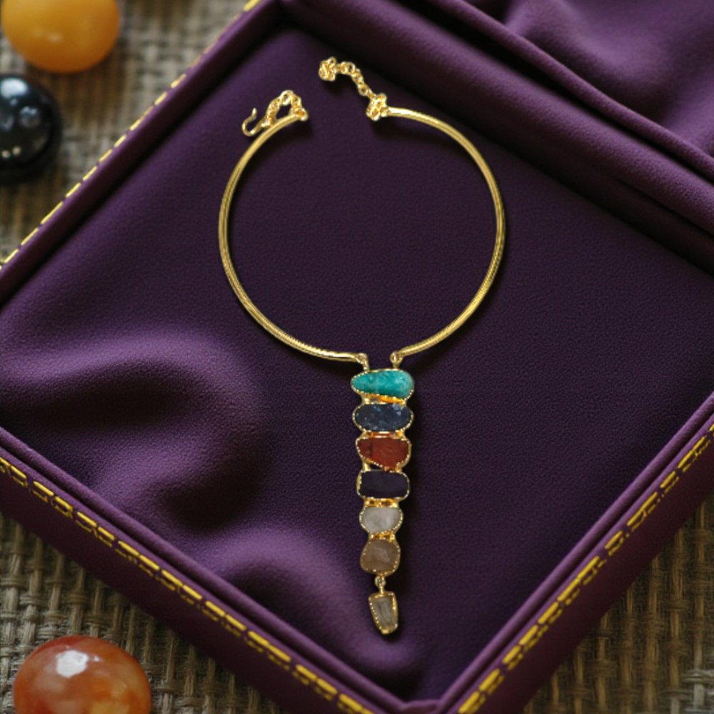 Aura Aligned Gold plated necklace