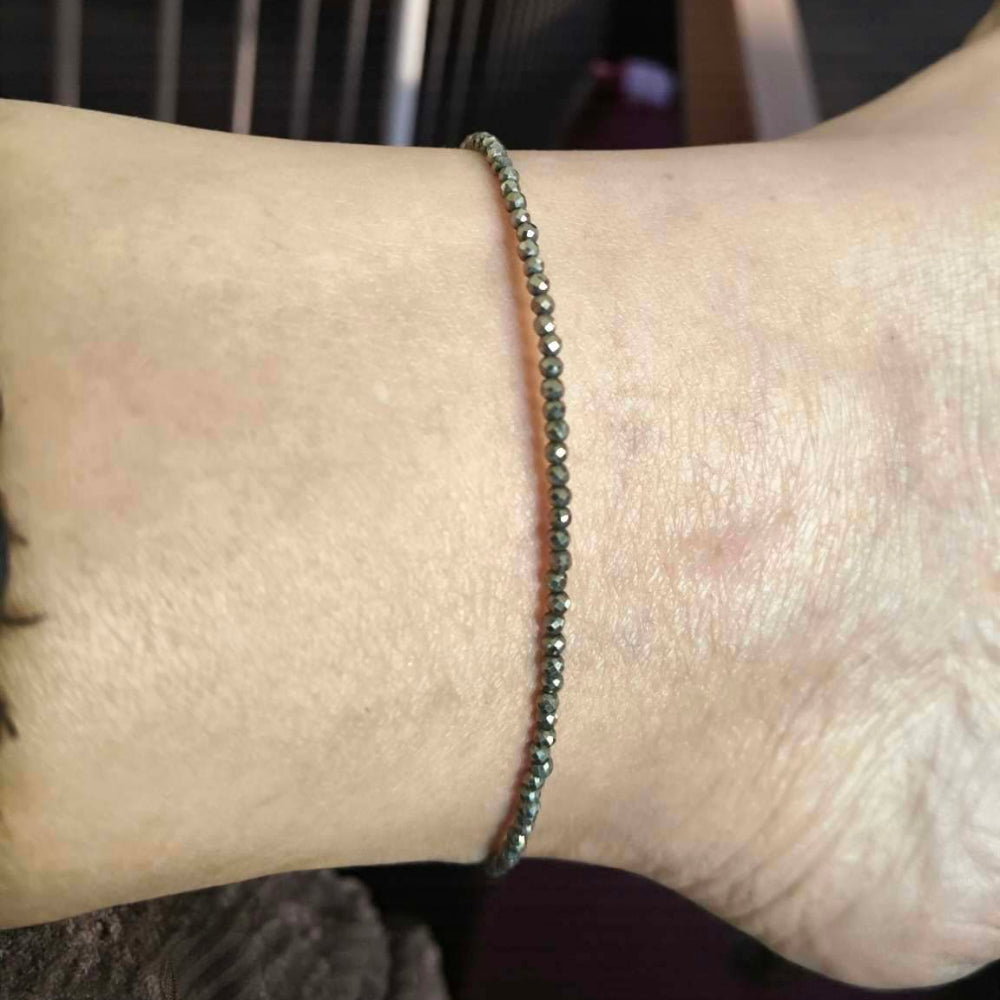 Natural Pyrite Abundance Anklet