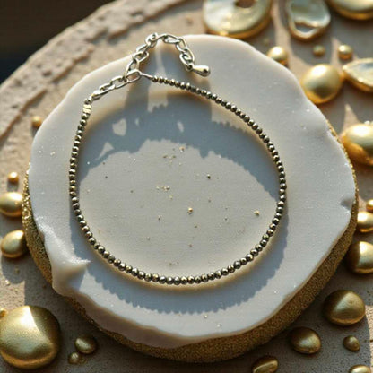 Natural Pyrite Abundance Anklet