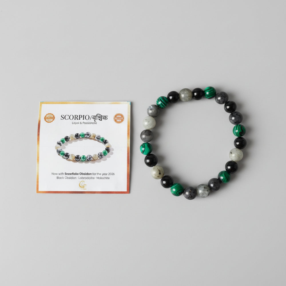 Natural Reiki charged Scorpio Crystal Bracelet