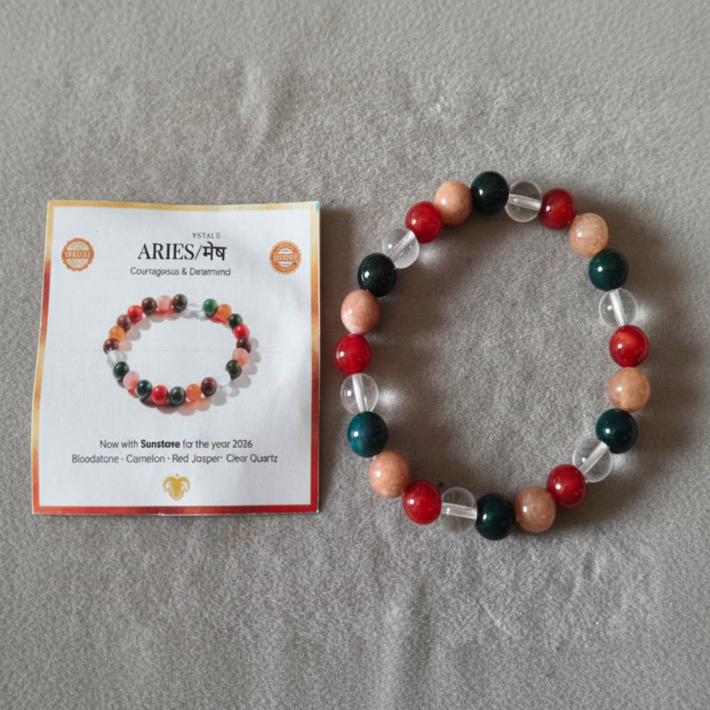 Natural Reiki charged Aries Crystal Bracelet