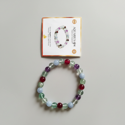 Natural Reiki charged Aquarius Crystal Bracelet