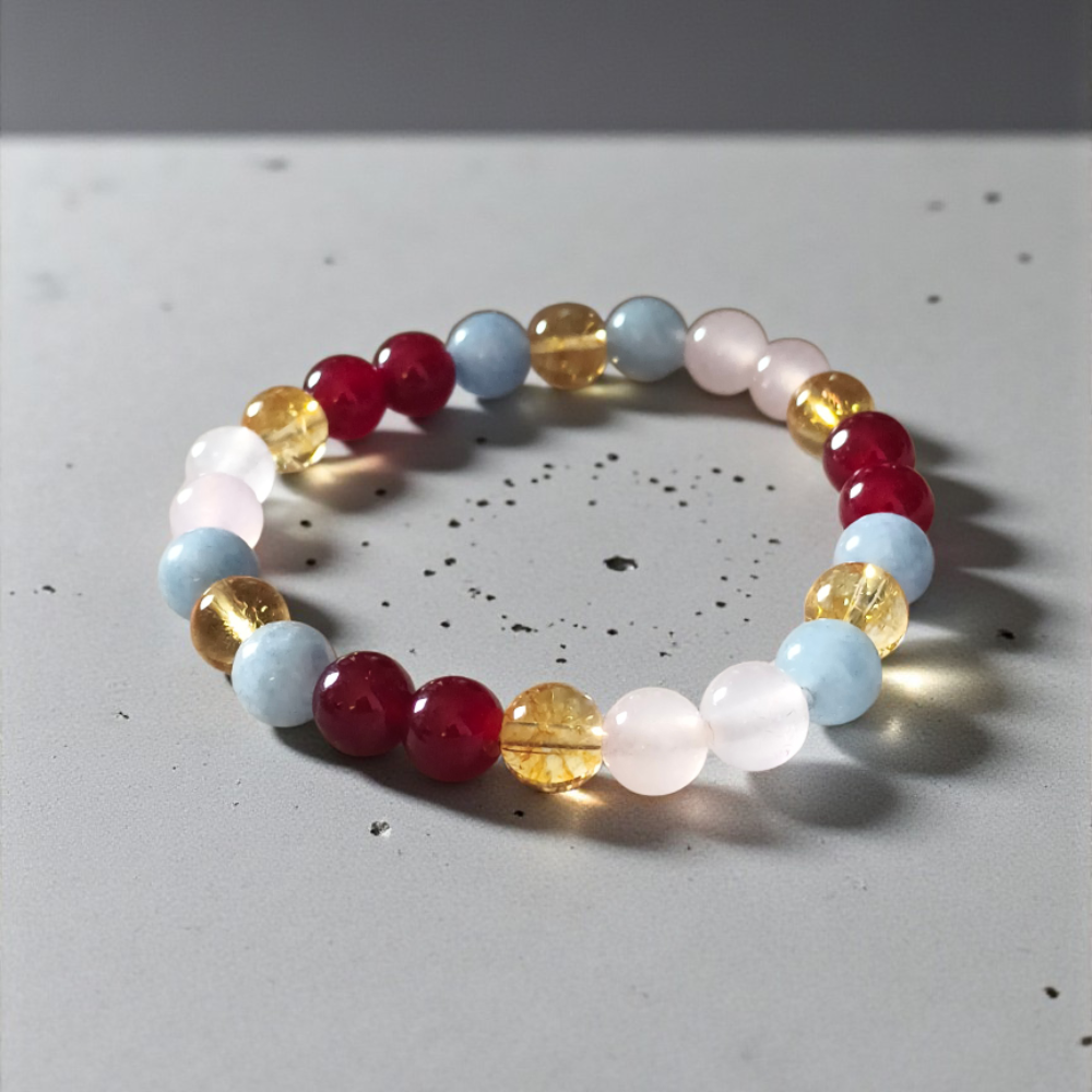 Natural Reiki charged Pisces Crystal Bracelet