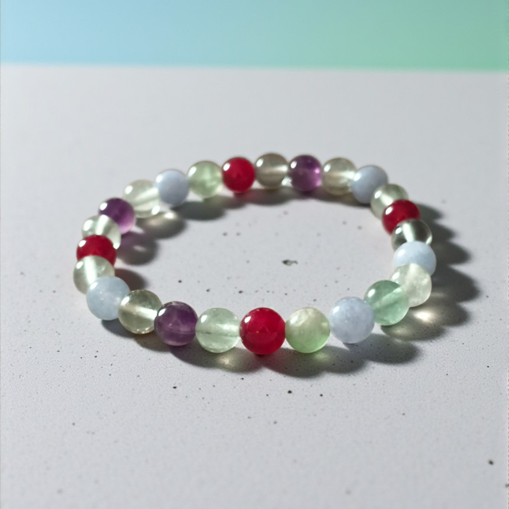 Natural Reiki charged Aquarius Crystal Bracelet