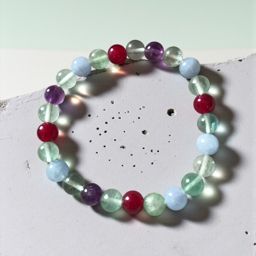Natural Reiki charged Aquarius Crystal Bracelet
