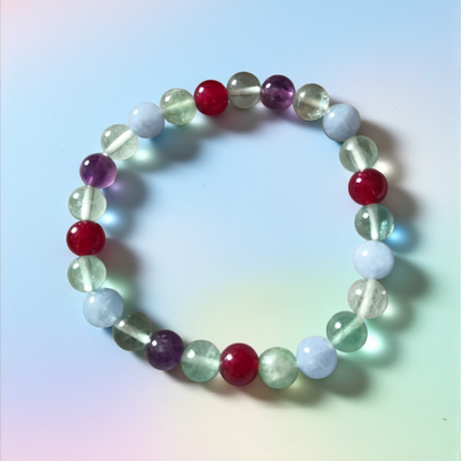 Natural Reiki charged Aquarius Crystal Bracelet