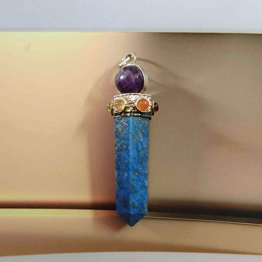 Lapis Lazuli Stone 18K Gold Plated Pendant