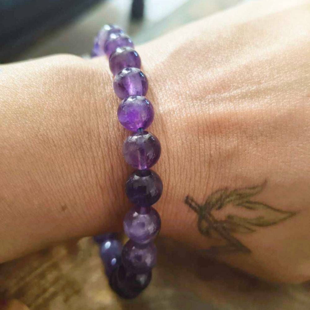 Natural Amethyst Crystal Beads Bracelet
