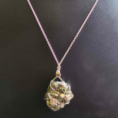Powerful Natural Raw Pyrite Stone Pendant