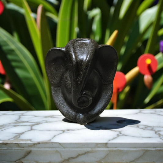 Pyrite Crystal Ganesha Idol