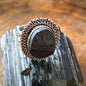 Raw Black Tourmaline German Silver Adjustable Ring