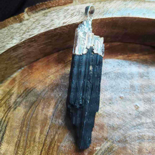Raw Black Tourmaline Raw Wands Pendant