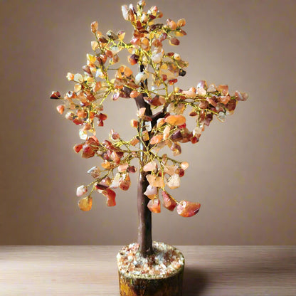 Natural Red Carnelian Crystal Tree (10-Inch)
