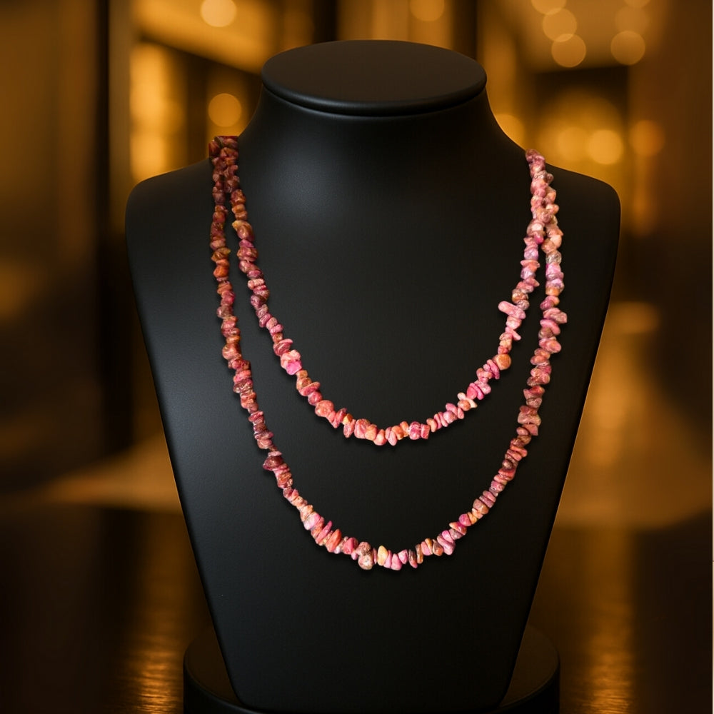 Ruby Chips gemstone necklace