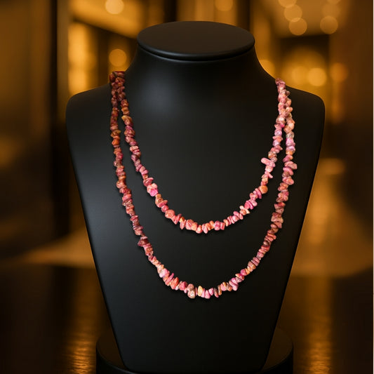 Ruby Chips gemstone necklace